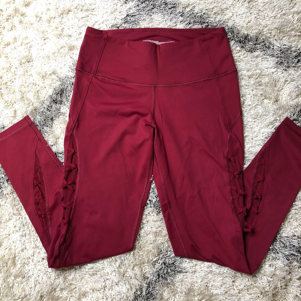 Maroon Victoria Sport Sports Leggings